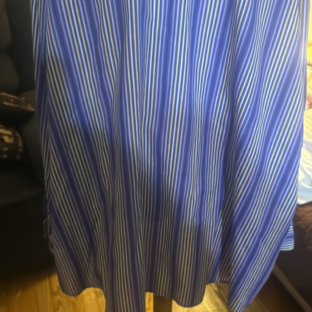 Roamans Striped Button Down 3X - Picture 6 of 7